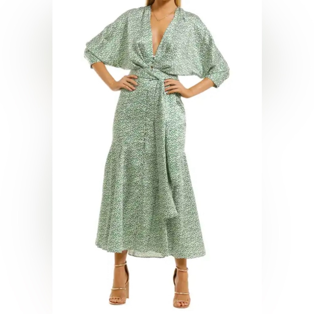Chic Green Floral Maxi Dress